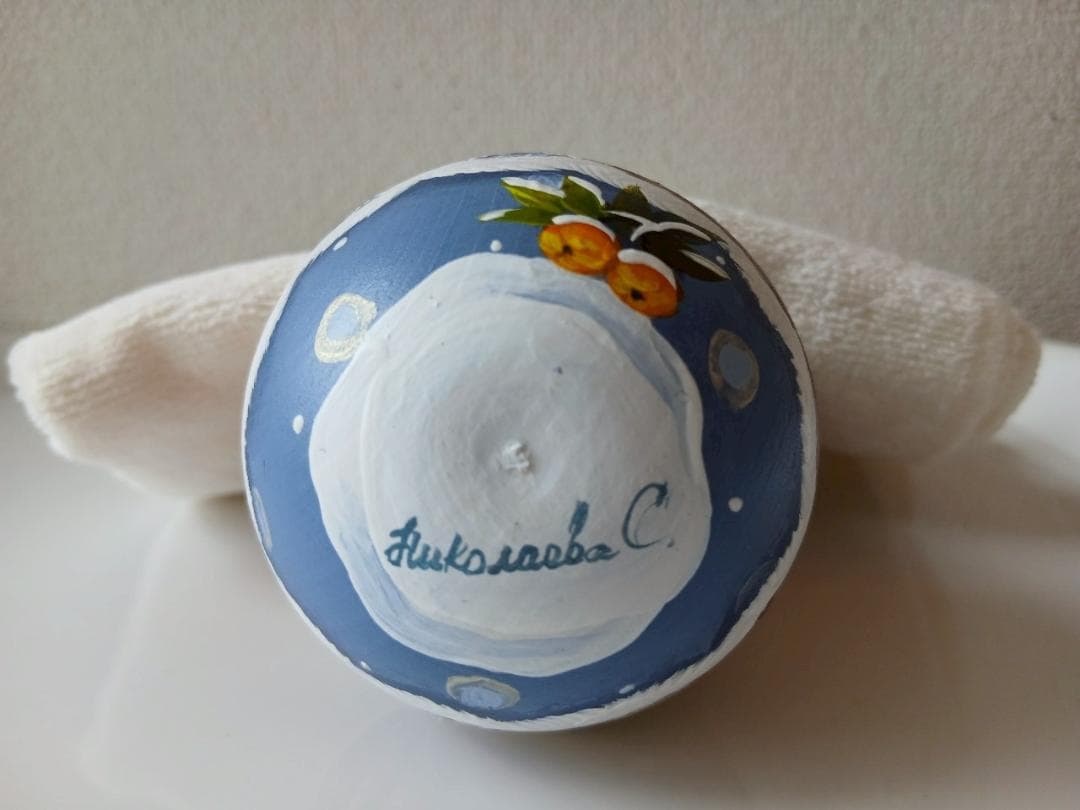 【CBT071】9cm級 おきあがりこぼし(大) スベトラーナ　ロシアの冬