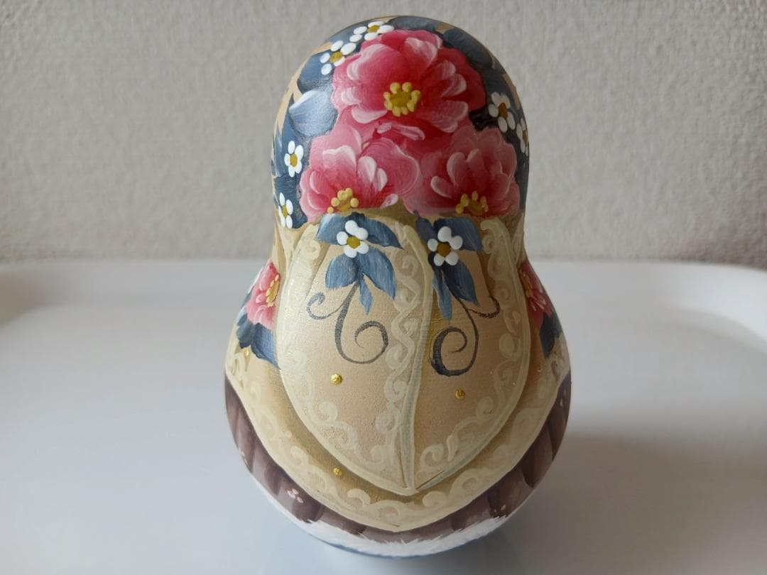 【CBT071】9cm級 おきあがりこぼし(大) スベトラーナ　ロシアの冬