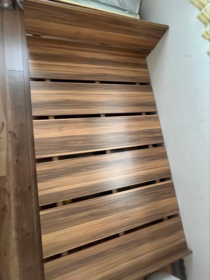 【マリエ】木目調　シングルベッドフレーム ✖️2セット