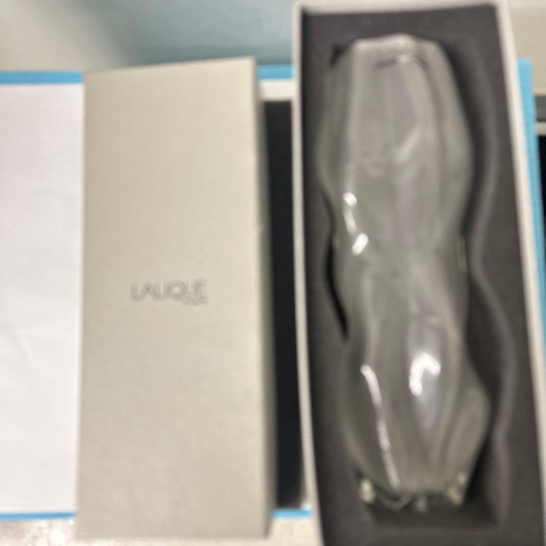 LALIQUE 透明 ガラス 花瓶 高さ約25cm - メルカリ