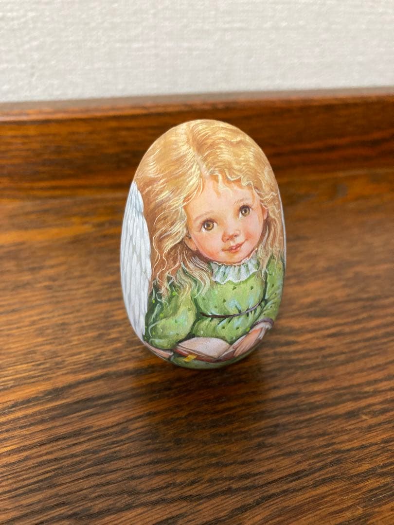 秋の感謝セール♪ロシア雑貨☆天使のエッグオーナメント マトリョーシカ リダ工房