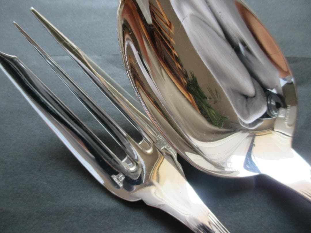 仏蘭西高級銀器クリストフルシルバー　サーバーフォーク＆スプーン２本　スパトゥール