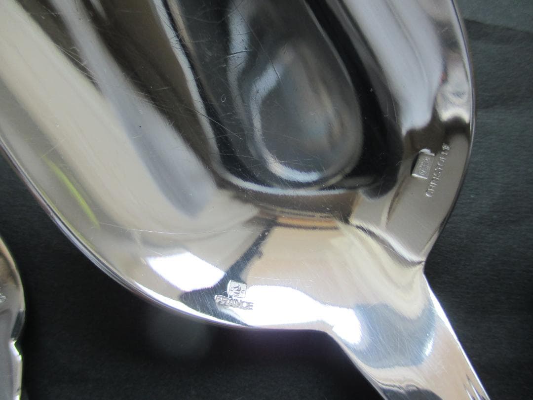 仏蘭西高級銀器クリストフルシルバー　サーバーフォーク＆スプーン２本　スパトゥール