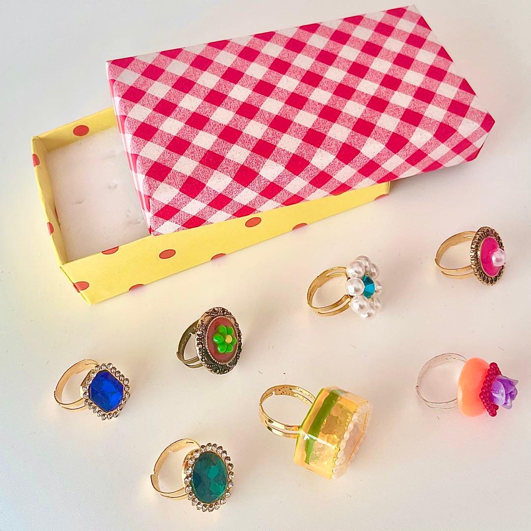 くりぼう様おまとめ品カラフルファンシーリング　おもちゃの指輪のセット