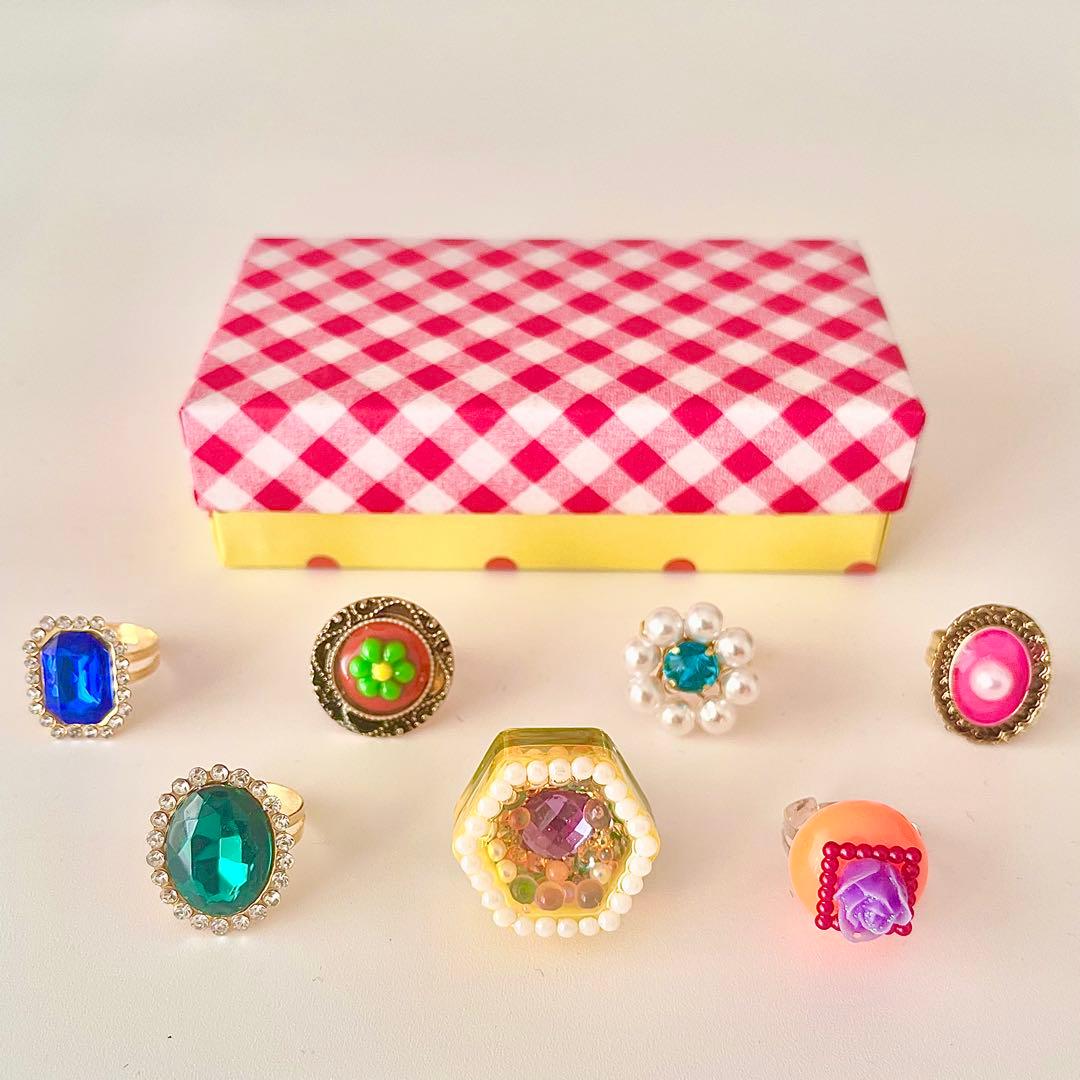 くりぼう様おまとめ品カラフルファンシーリング　おもちゃの指輪のセット