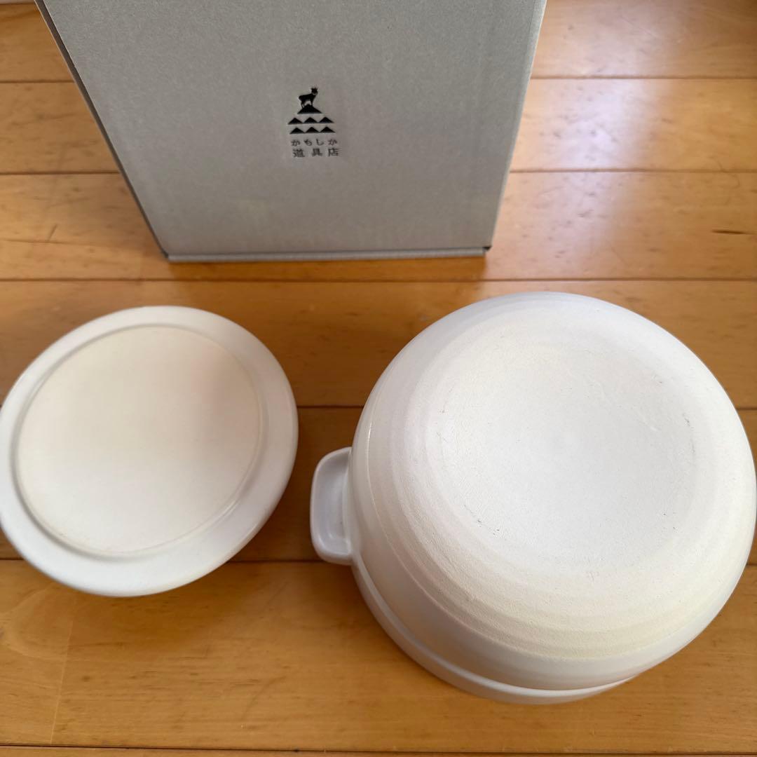 かもしか道具店　ごはんの鍋　3合　白