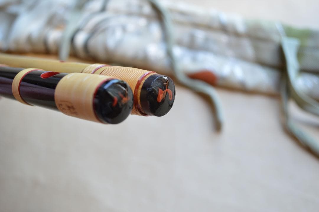 篠笛 獅子田笛 八本調子 㐂月作 紫山作 二本 絹袋 - メルカリ