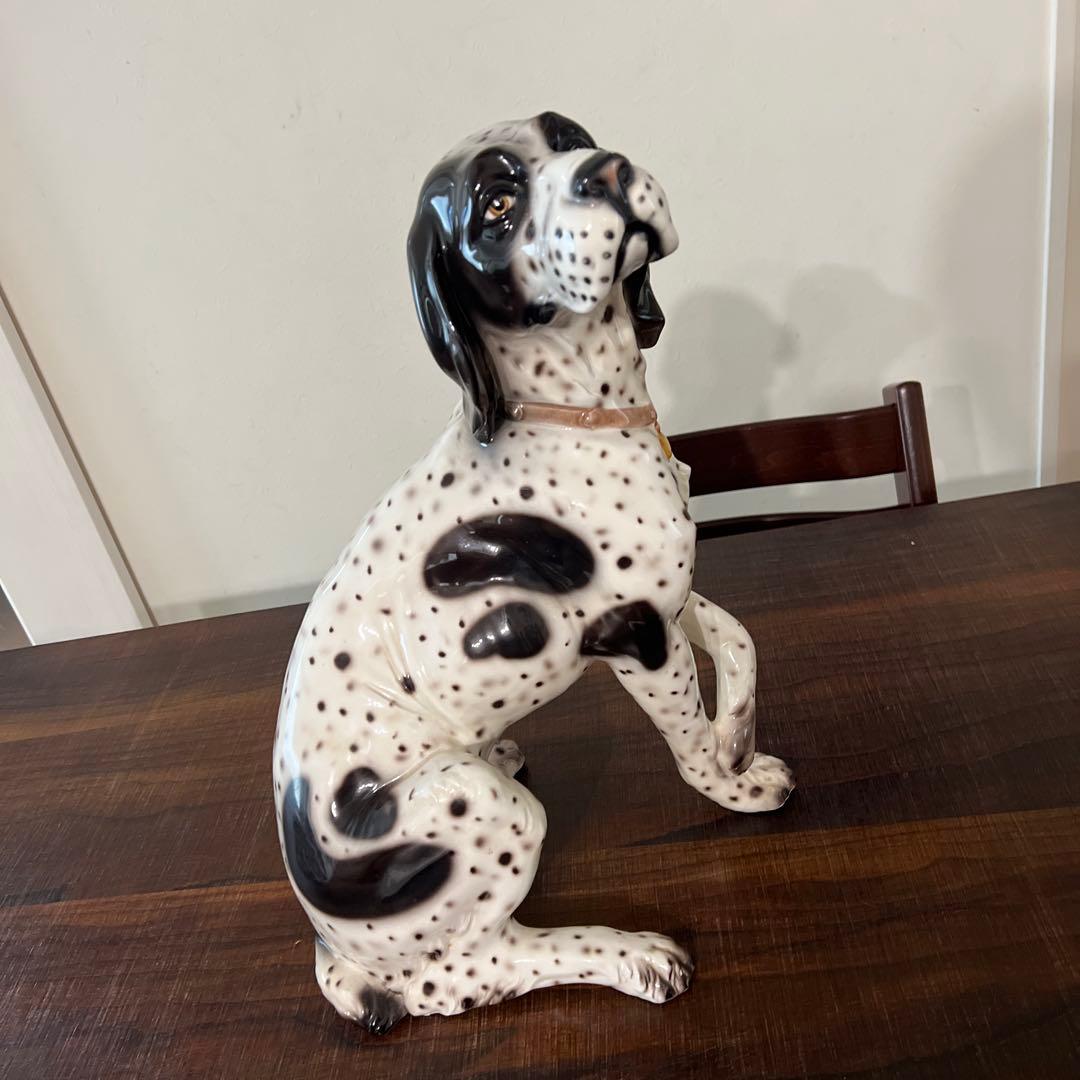イタリア製✨ダルメシアン　置物 犬 陶器 インテリア オブジェ