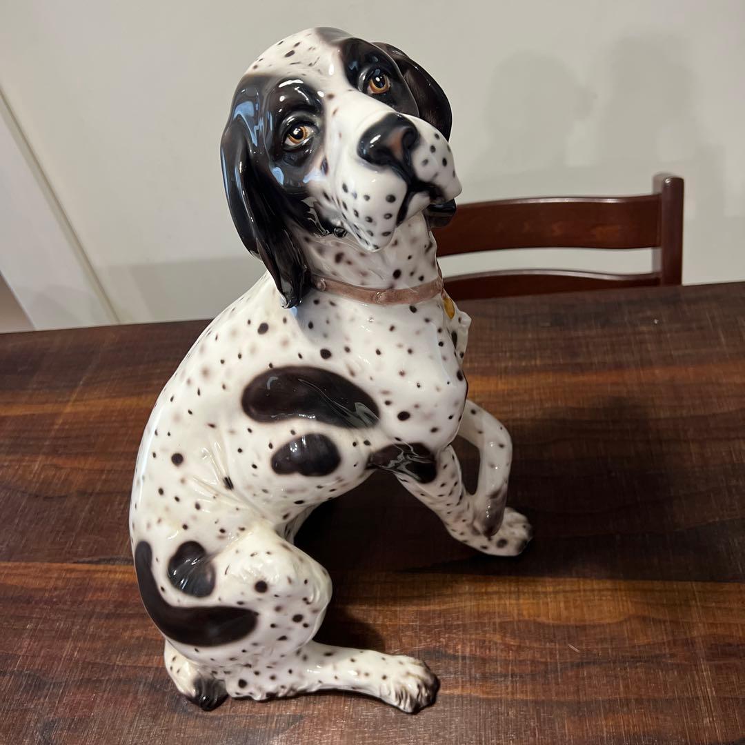 イタリア製✨ダルメシアン　置物 犬 陶器 インテリア オブジェ