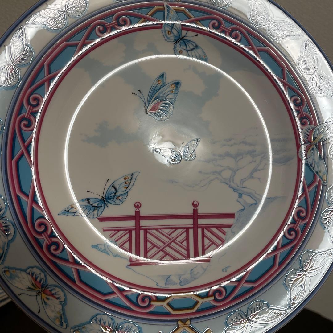 エルメス　ジャルダン・ド・パピヨン　ディナープレート　23.5cm