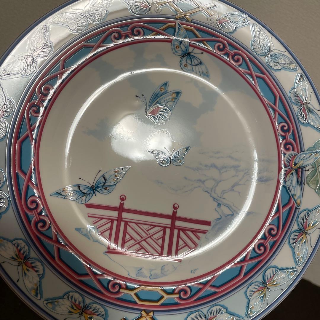 エルメス　ジャルダン・ド・パピヨン　ディナープレート　23.5cm