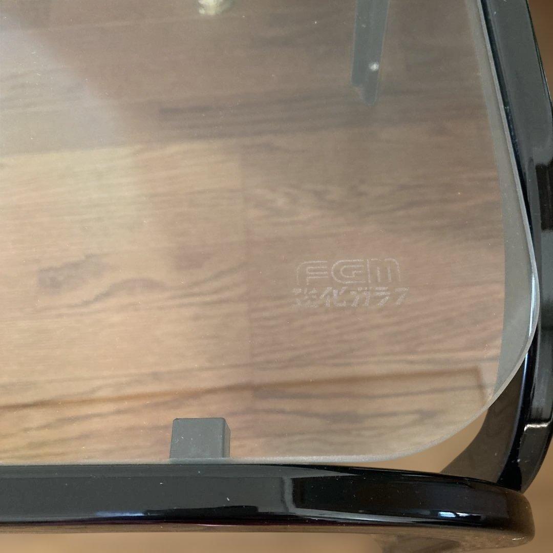 希少　レトロ　ガラステーブル　ブラック