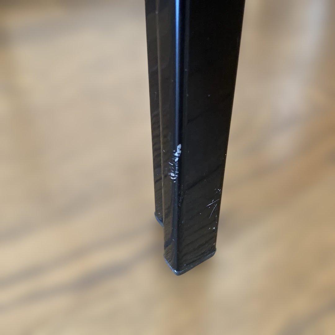 希少　レトロ　ガラステーブル　ブラック