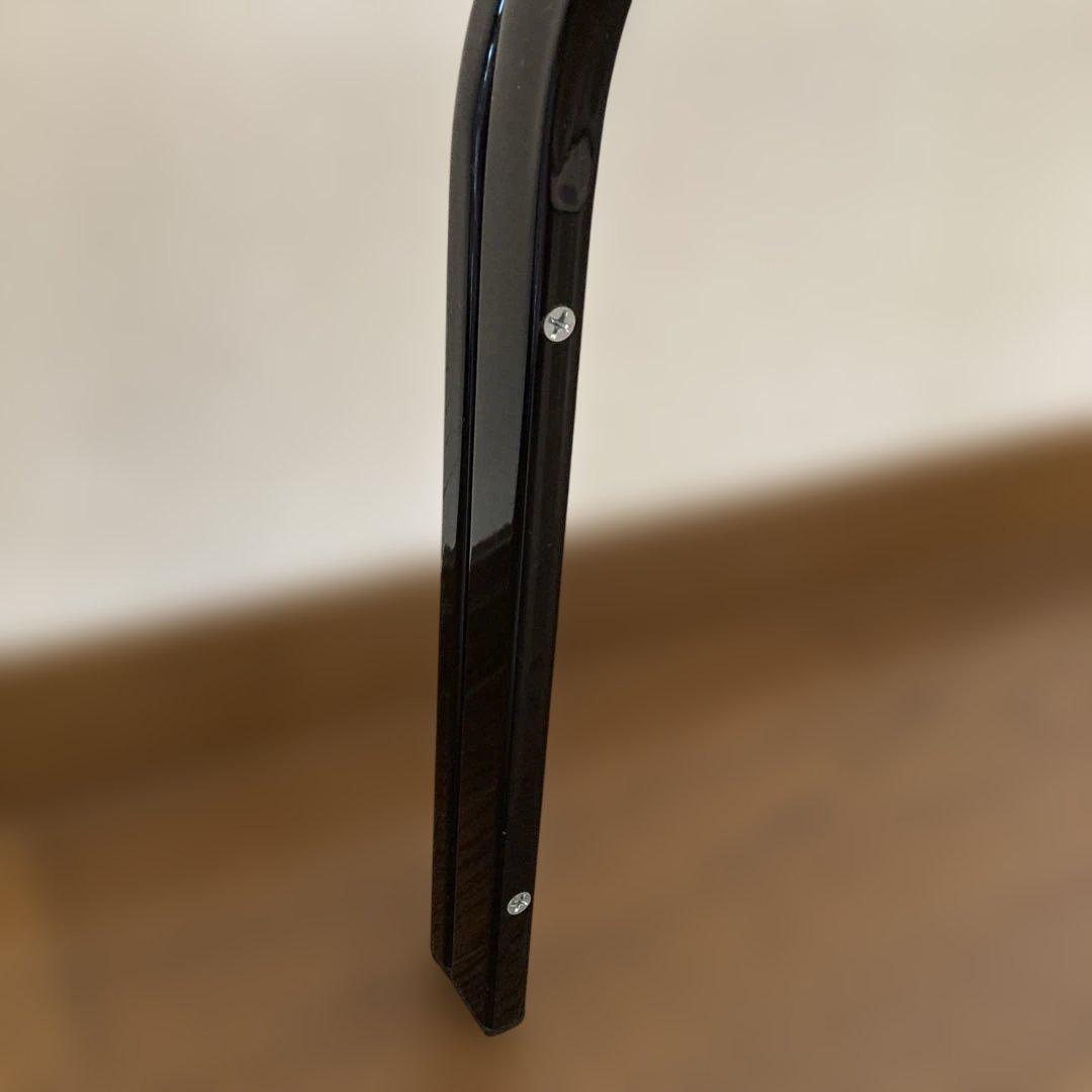 希少　レトロ　ガラステーブル　ブラック