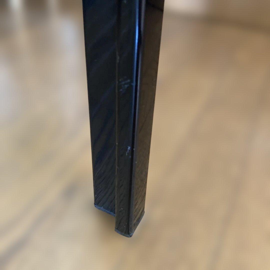 希少　レトロ　ガラステーブル　ブラック