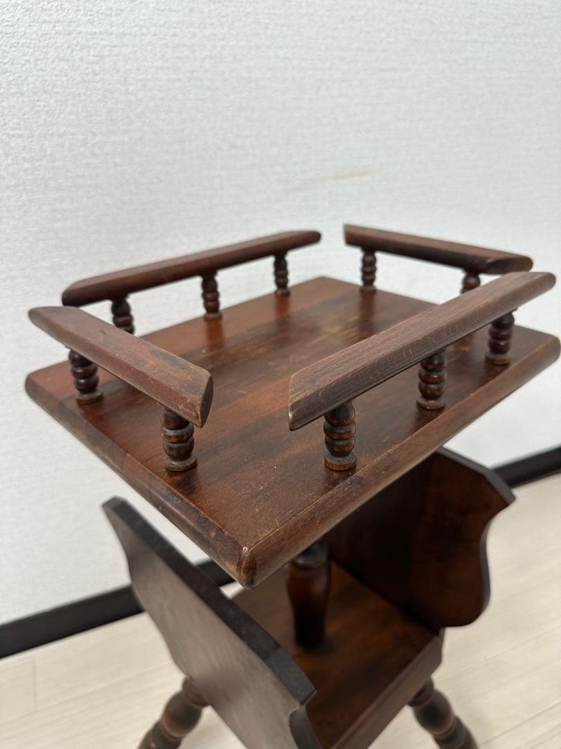 飛騨産業 キツツキ アンティーク サイドテーブル 飾り棚 花台 リビング i4※