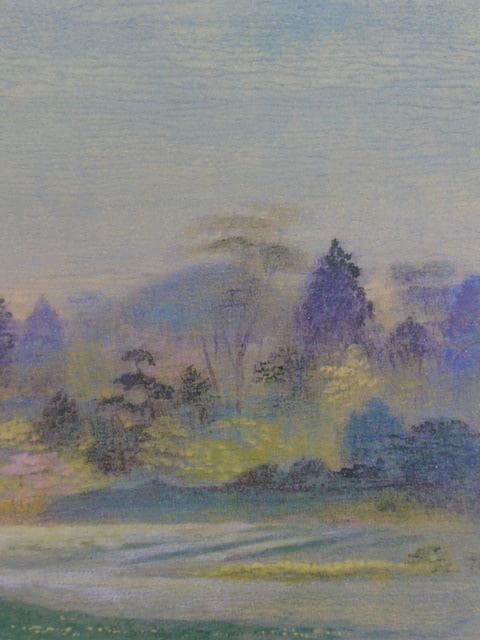 片岡宣久、【むさし野】、希少な大判額装用画集より、美品、日本人画家