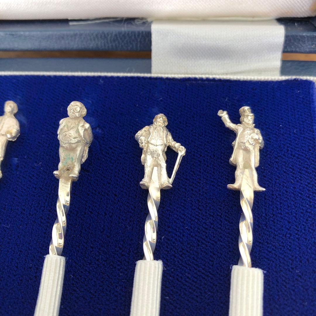 マッピン＆ウェッブ　純銀製　チェリースティック6本　フルーツピック 　シルバー