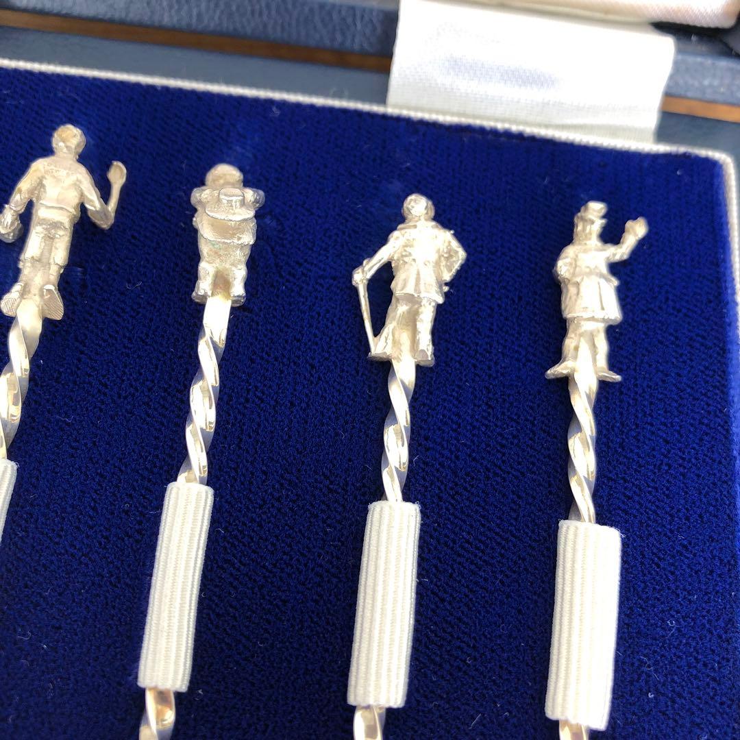 マッピン＆ウェッブ　純銀製　チェリースティック6本　フルーツピック 　シルバー