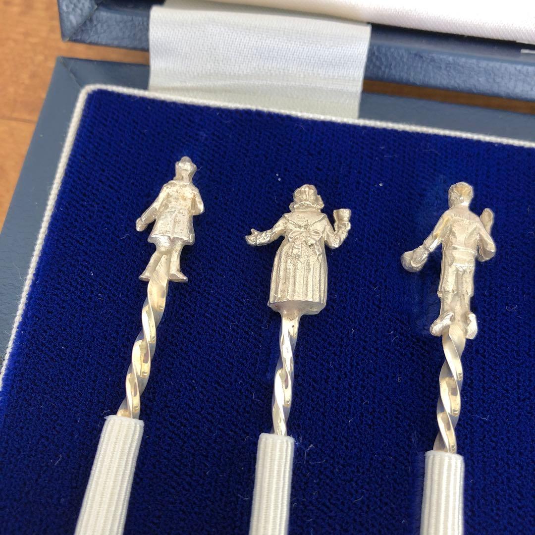 マッピン＆ウェッブ　純銀製　チェリースティック6本　フルーツピック 　シルバー