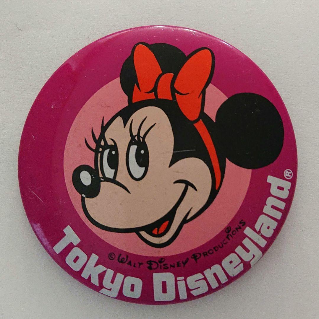 レトロ缶バッジ 《匿名配送》 東京ディズニーランド ミニーマウス 缶