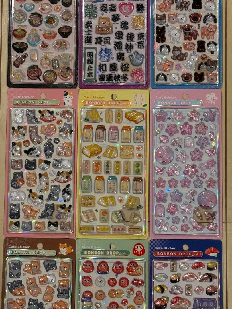 ボンボンドロップシール和柄９点セット※正規品