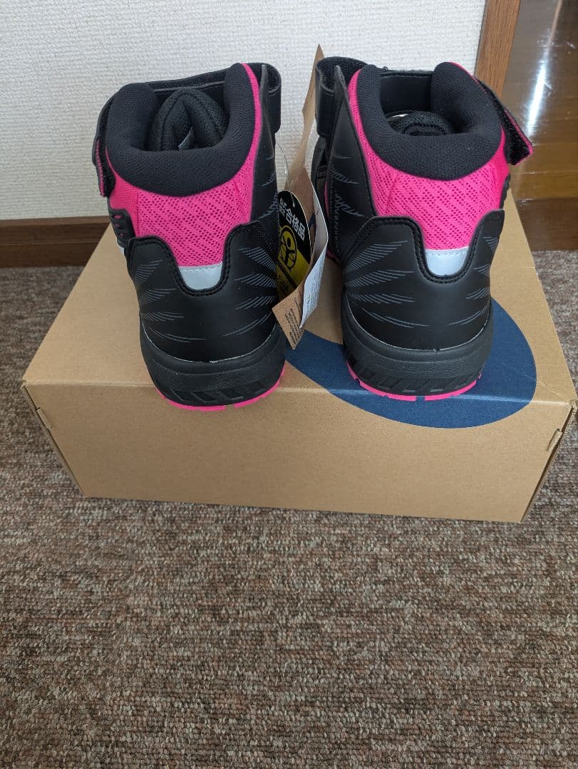 ASICS 安全靴 23.5cm 黒/ピンク