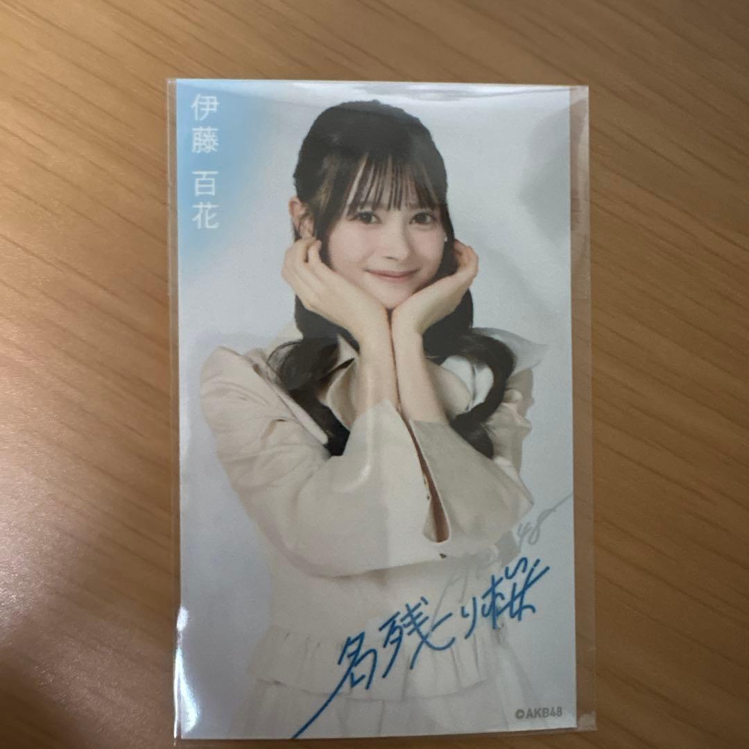 伊藤百花 weverse 特典 オリジナル スマホサイズチェキ 名残り桜 AKB