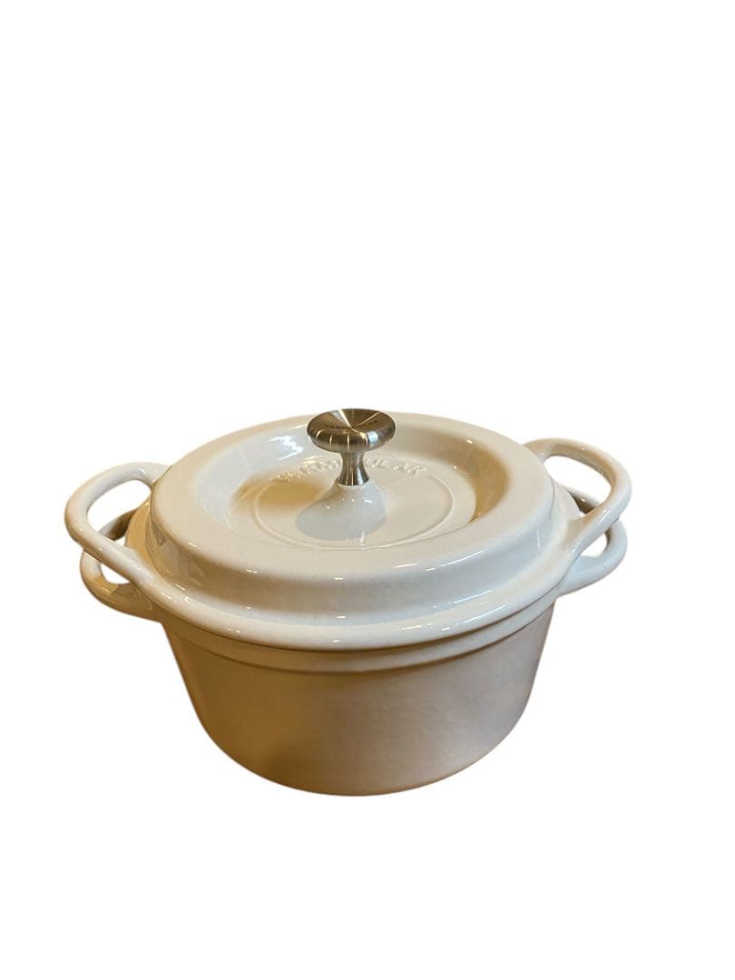 新品 VERMICULAR バーミキュラ 両手鍋 白 14㎝ レシピ本 箱付き