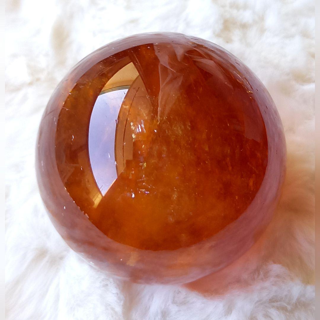 美麗☆虹入り☆ゴールデンカルサイト☆スフィア☆パワーストーン【193】