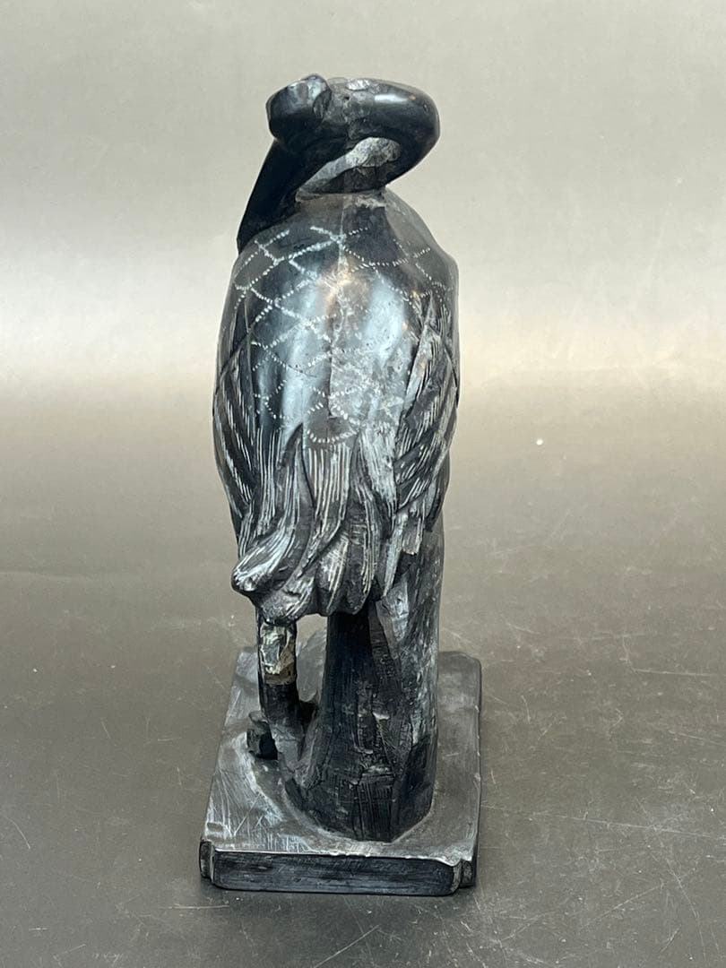 墨晶石亀、鶴一双 2セット　中国工艺品　送料込み