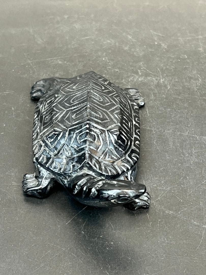 墨晶石亀、鶴一双 2セット　中国工艺品　送料込み