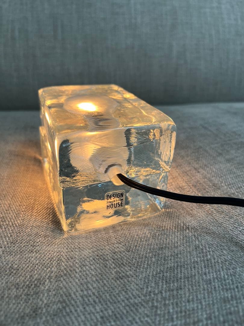 DESIGN HOUSE ガラスランプ ブロック型