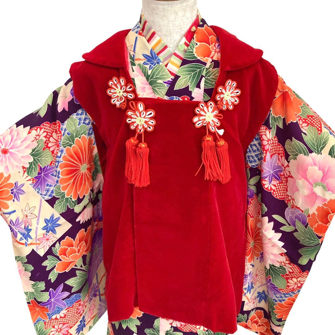 アンティーク3歳 女の子 子供着物 七五三 アンティーク着物 NO63