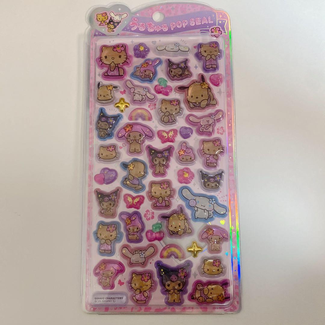 サンリオ うるちゅる POP SEAL 日焼け キティ ボンボンドロップシール