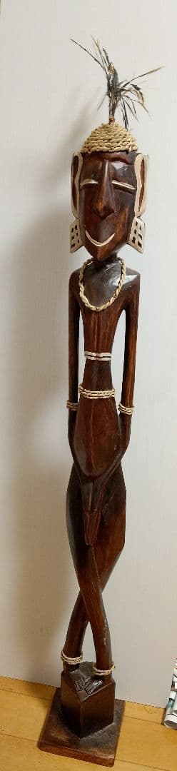 アフリカンスタイル 木製彫刻 約100cm