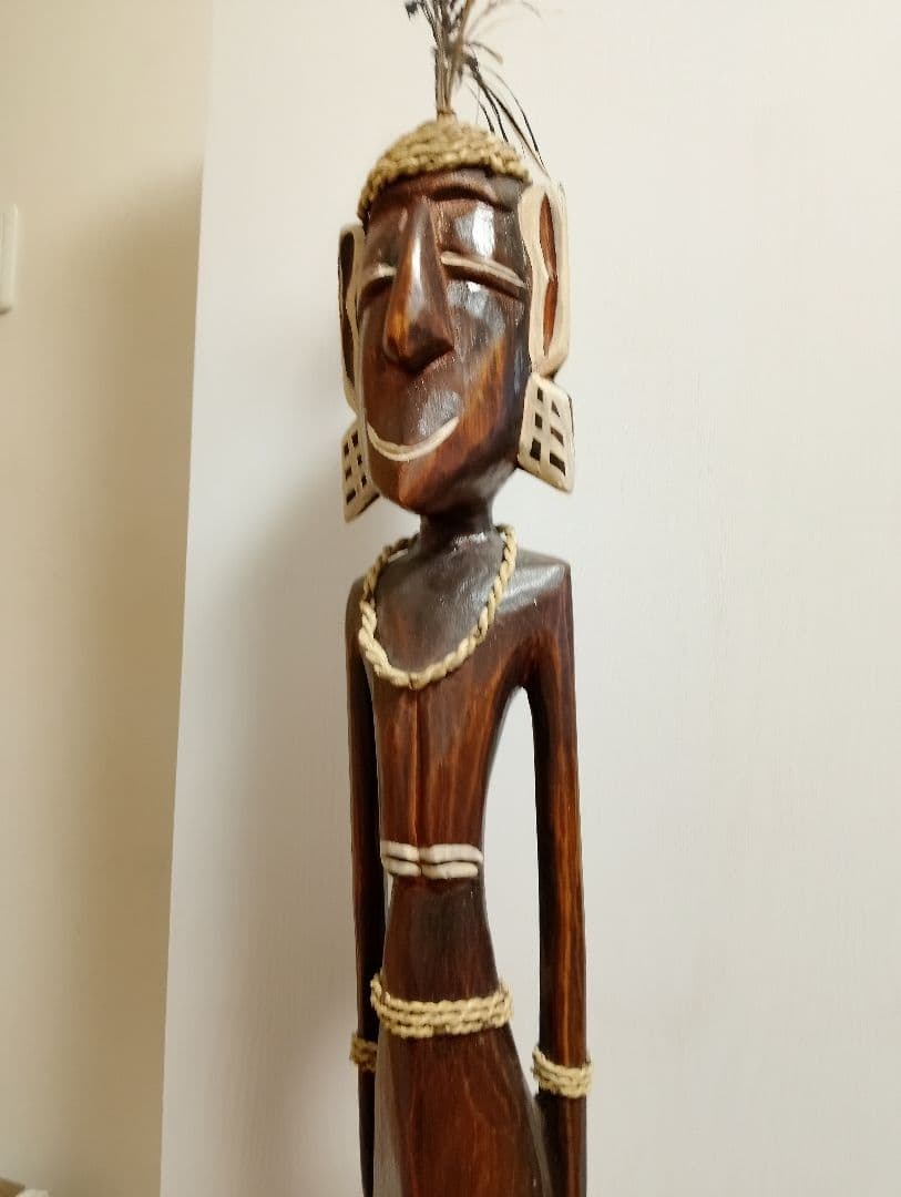 アフリカンスタイル 木製彫刻 約100cm
