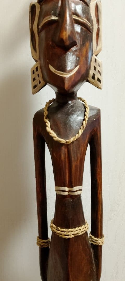 アフリカンスタイル 木製彫刻 約100cm