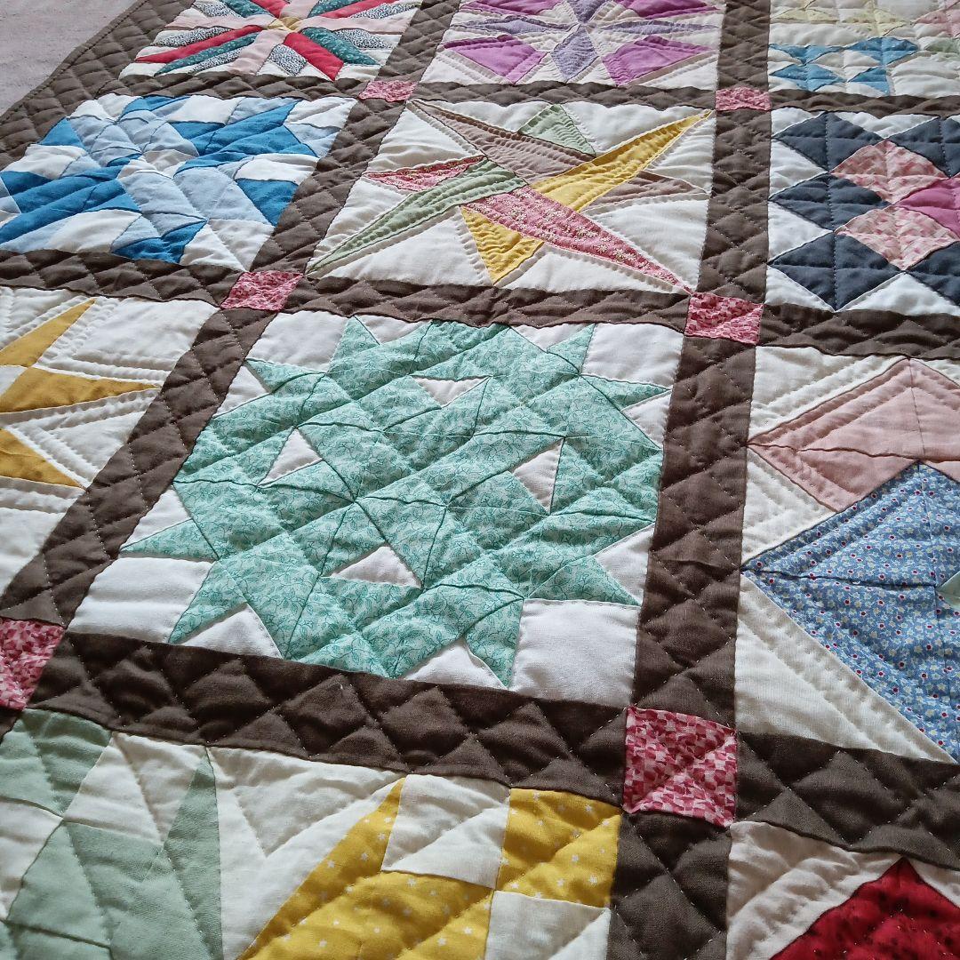 2502 パッチワークキルト　タペストリー 120×92cm