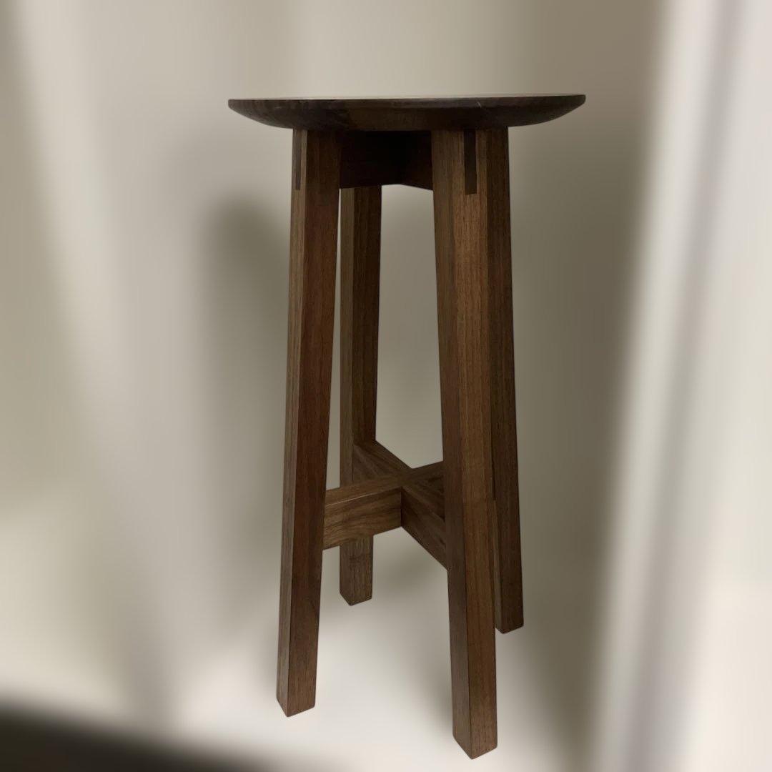 ウォールナット ハイスツール　サイドテーブル