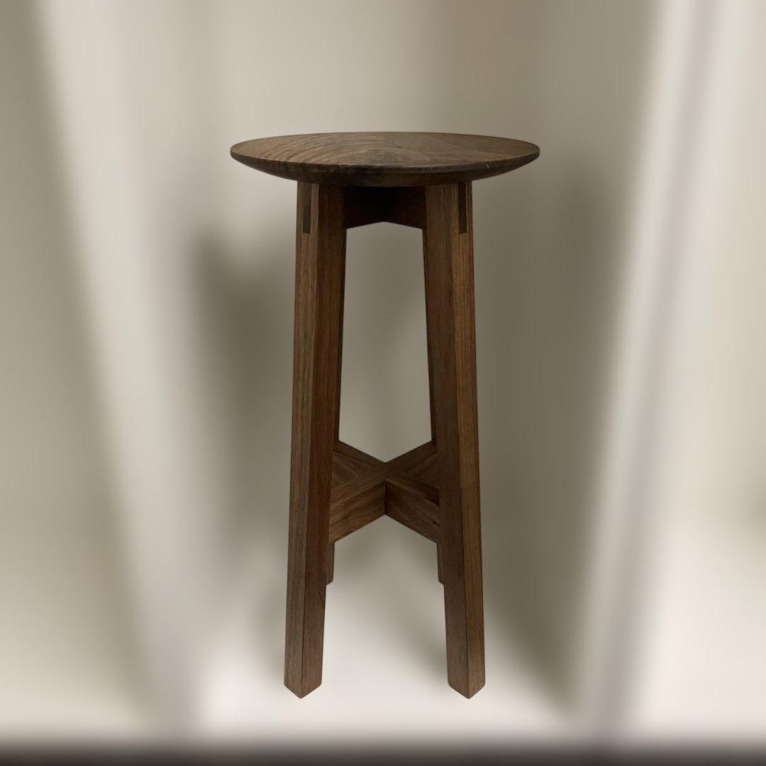 ウォールナット ハイスツール　サイドテーブル