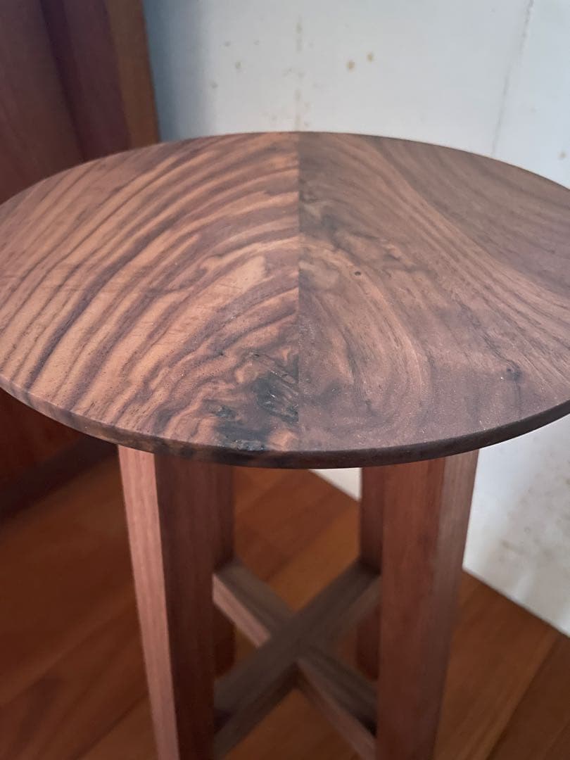 ウォールナット ハイスツール　サイドテーブル