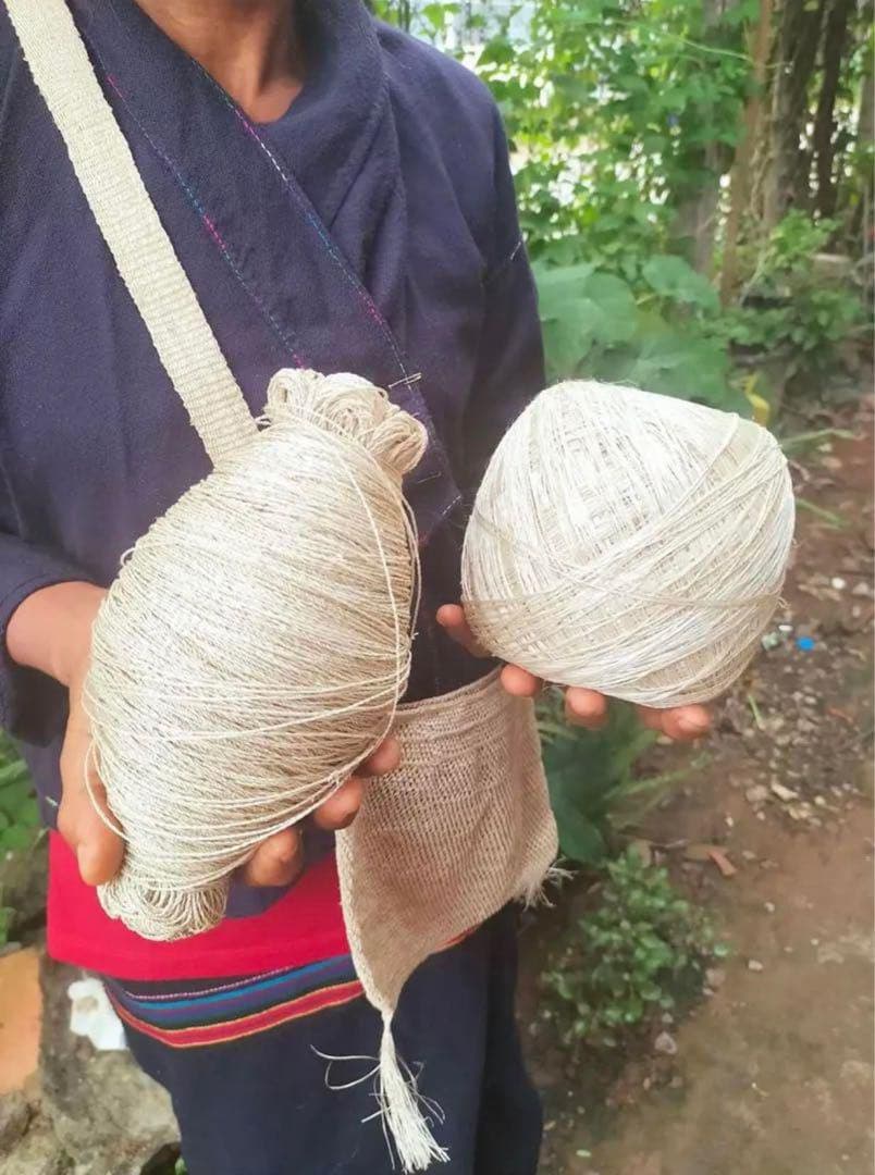 KUZU-65 葛糸*10kg　くず糸　撚り糸　手編み・手織り用糸　ラオス産