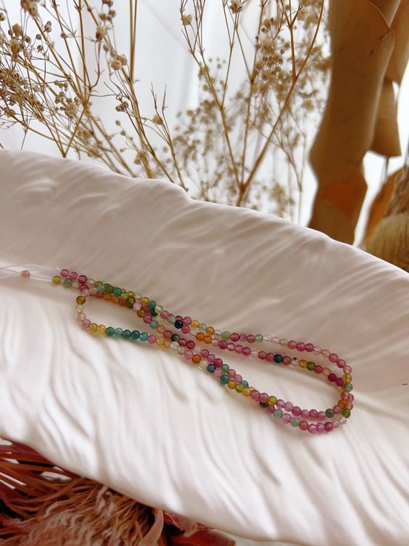 トルマリン　マルチ　2.5mm  パワーストーン　天然石