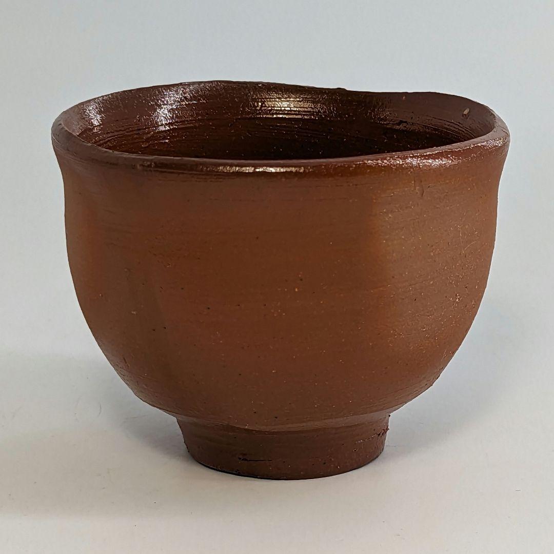 岡山県重要無形文化財 吉本正 備前焼 酒杯 共箱 緋襷 酒器 酒呑 ぐい呑 酒盃