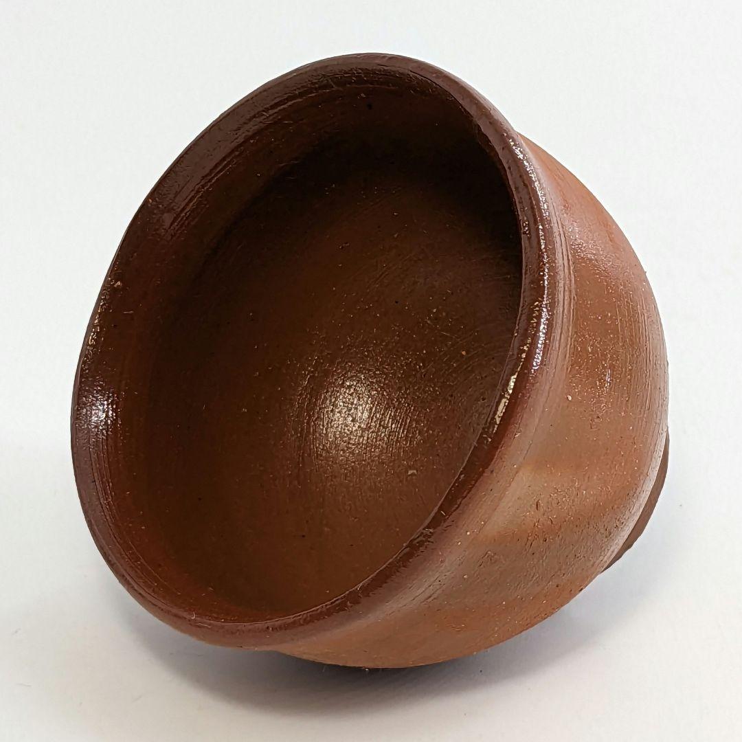 岡山県重要無形文化財 吉本正 備前焼 酒杯 共箱 緋襷 酒器 酒呑 ぐい呑 酒盃