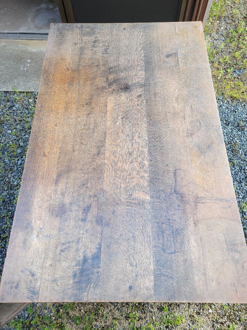 旧国鉄備品 / 木製 / 片袖机 / 引き出し付き 昭和レトロ