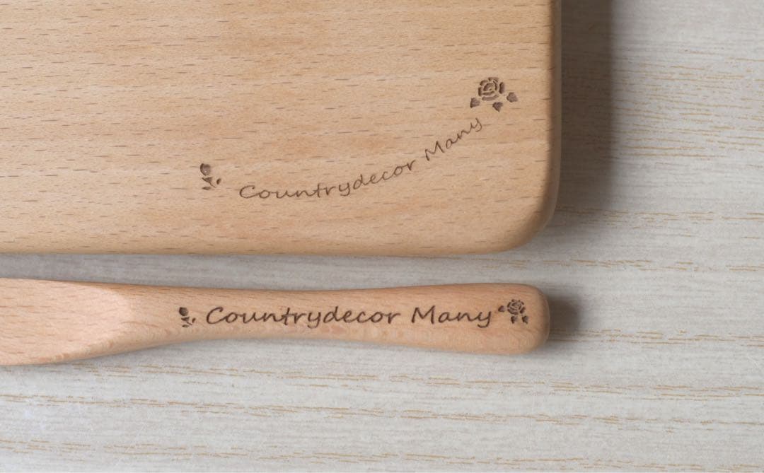 マニーローズ ウッド　バターケース&バターナイフ　木製　新品