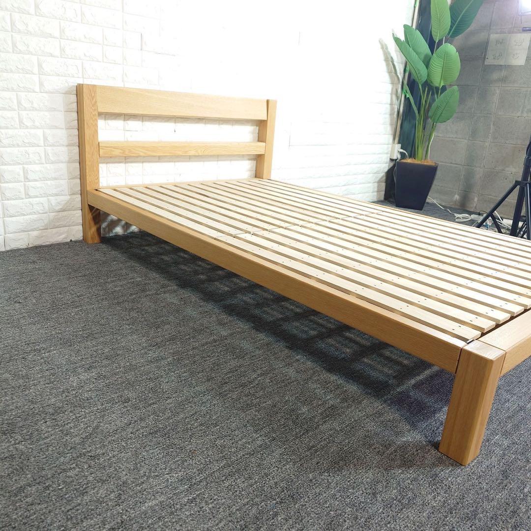 無印良品 ベッドフレーム セミダブルサイズ 引き出し付き すのこタイプ