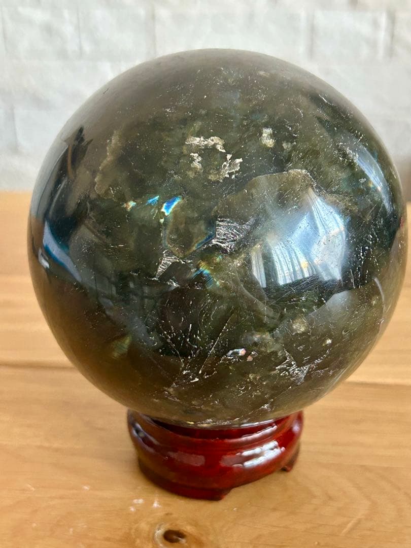 ラブラドライト 大玉 99.4mm スフィア 天然石 原石